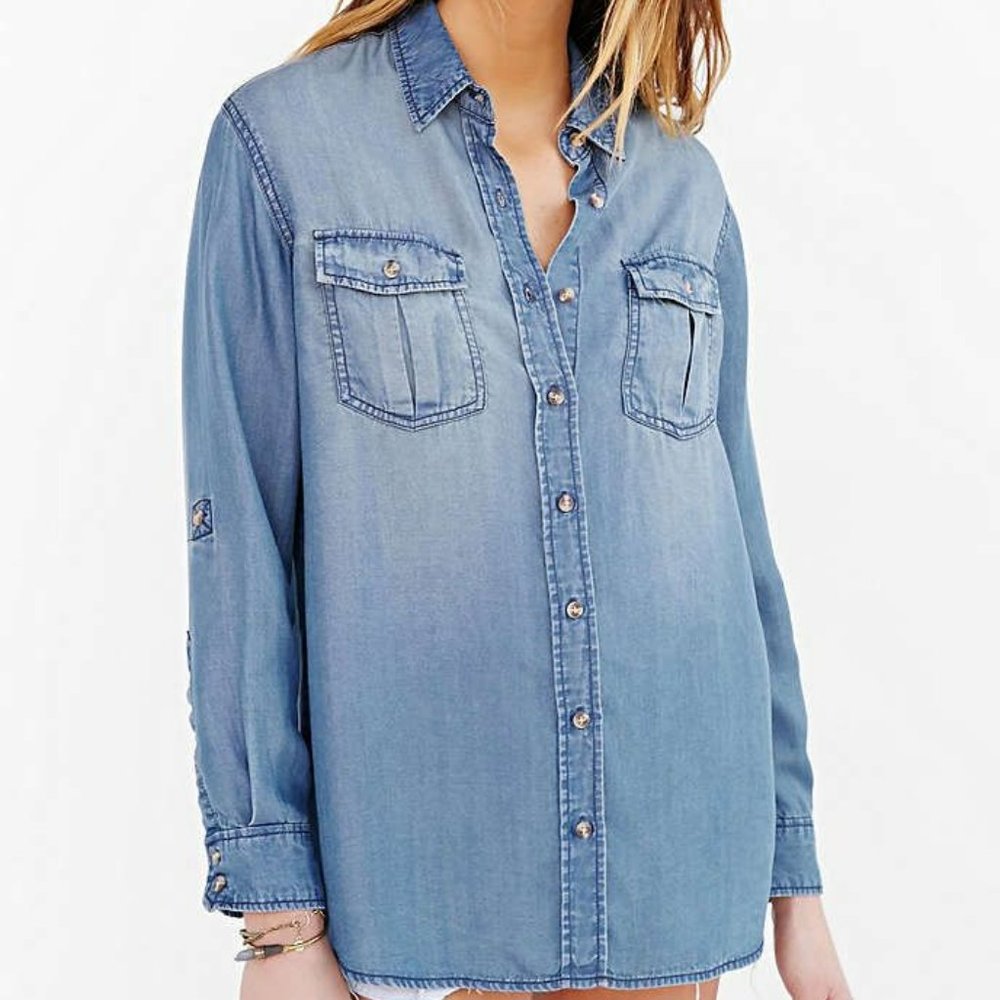 BDG Chambray Button Down Denim Shirt